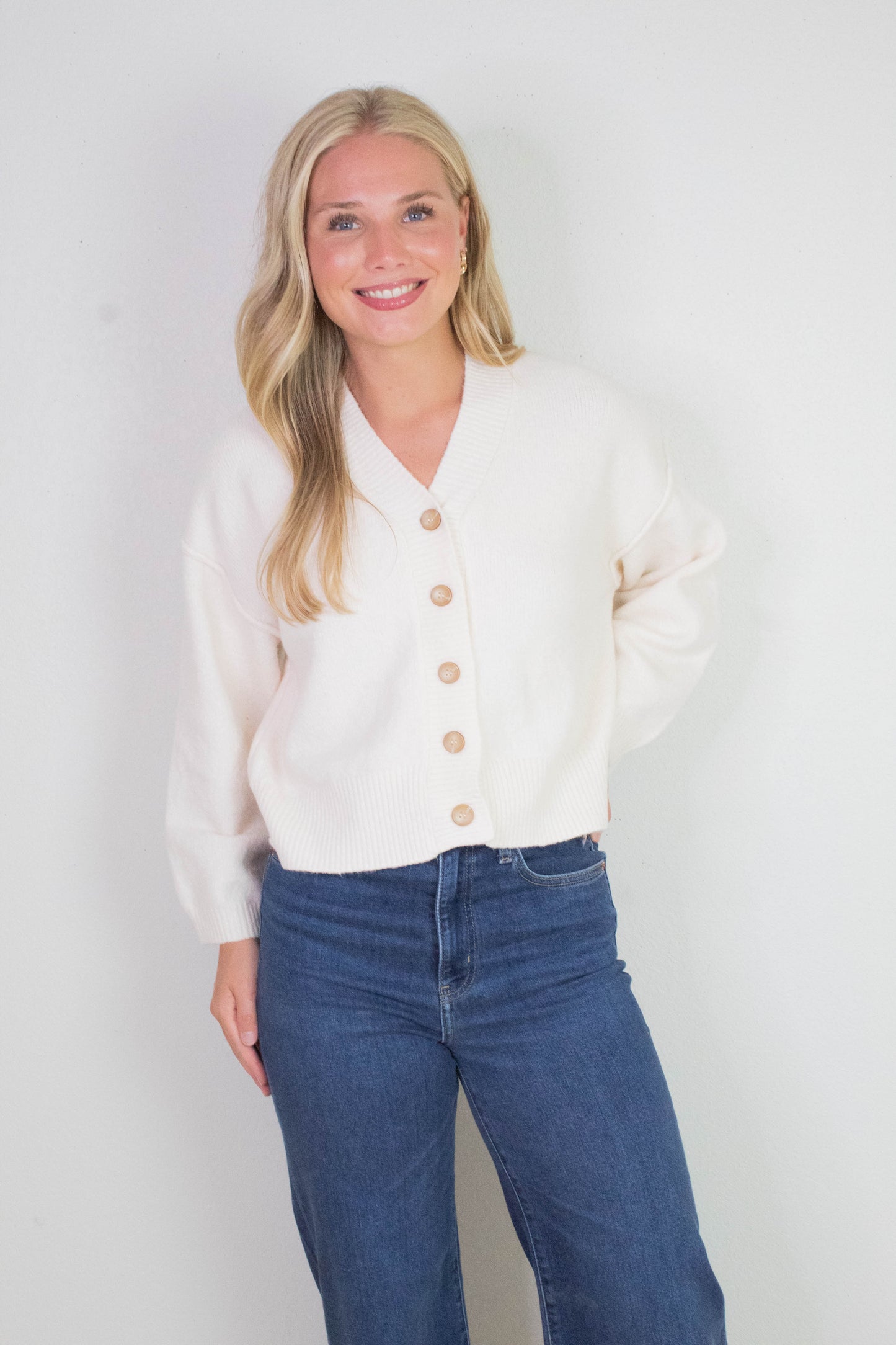  Cool Of The Night Cardi, Ivory | Free People