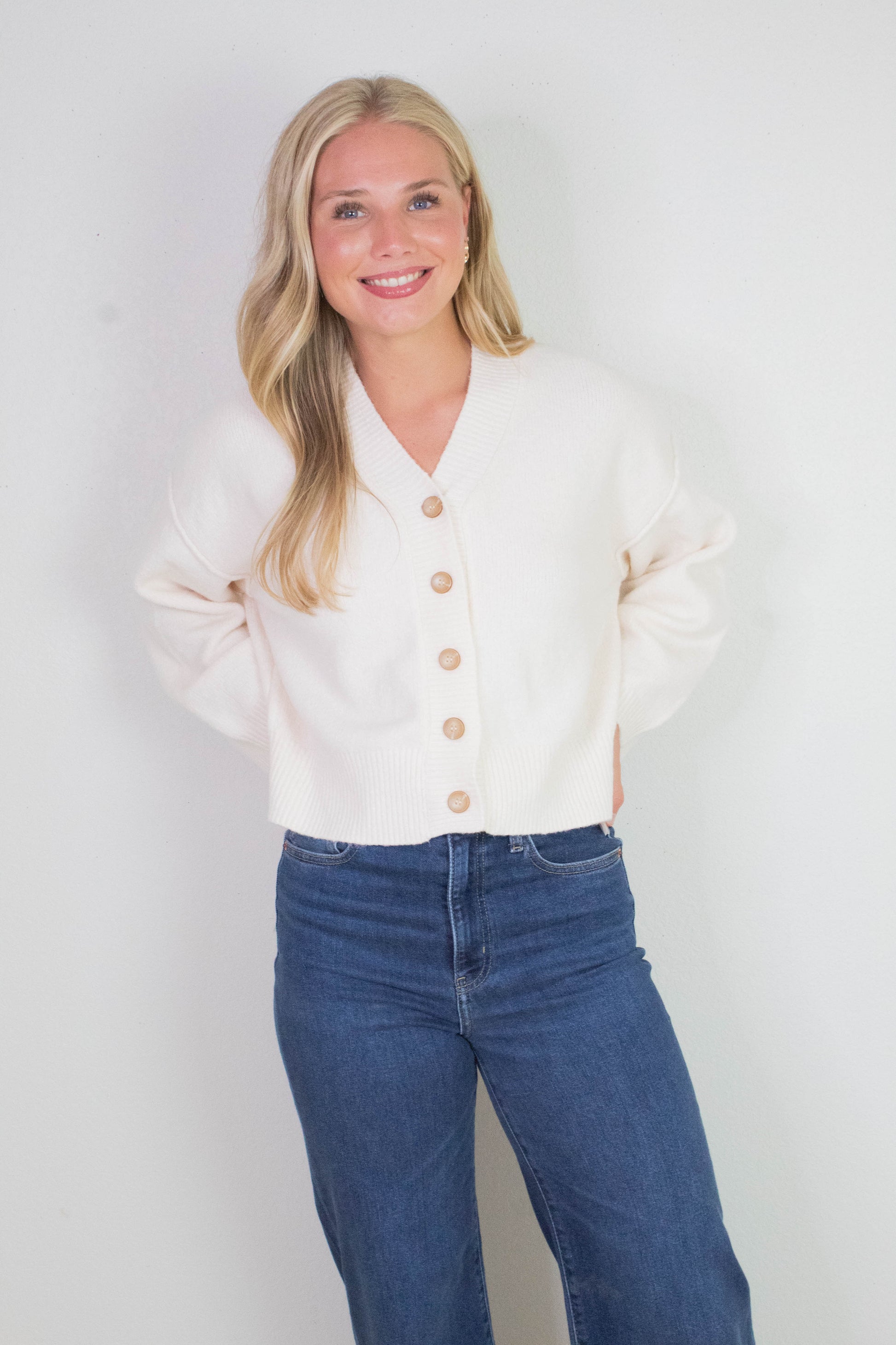  Cool Of The Night Cardi, Ivory | Free People