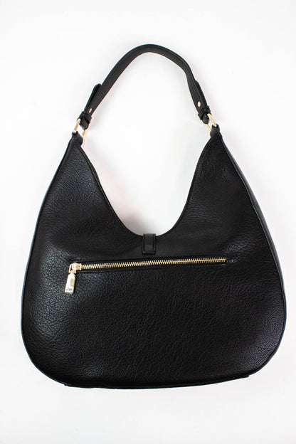  Olivia Stud Detailed Hobo Bag, Black | Moda Luxe