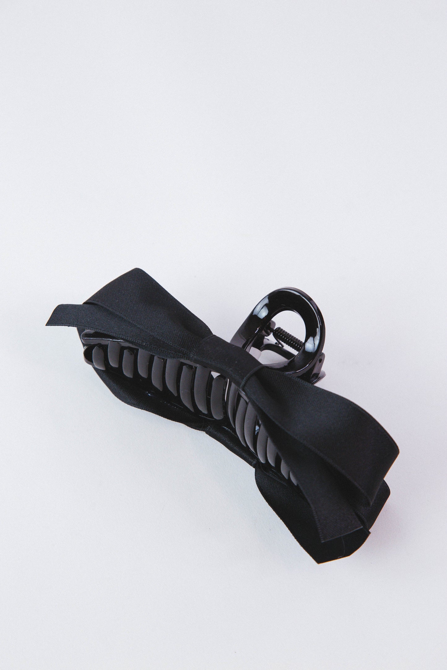  Large Ribbon Bow Hair Claw, Black