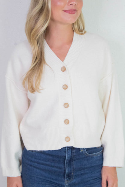  Cool Of The Night Cardi, Ivory | Free People