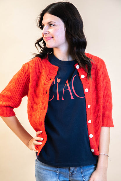  Nora Fuzzy Cable Cardigan, Bittersweet | Sanctuary