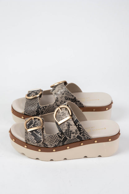  Surfs Up Snake Platform Sandal, Cream Multi | Chinese Laundry