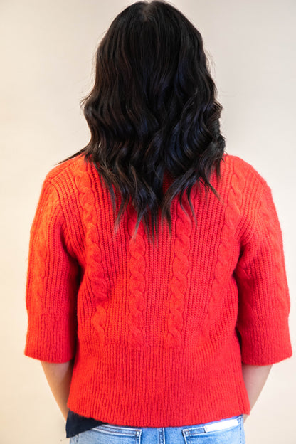  Nora Fuzzy Cable Cardigan, Bittersweet | Sanctuary