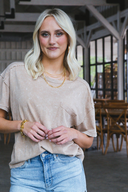  Ontario Oversized Tee, Taupe