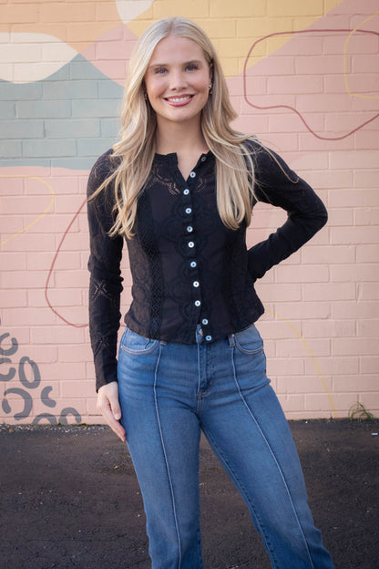  Jae Knit Top, Black | Free People