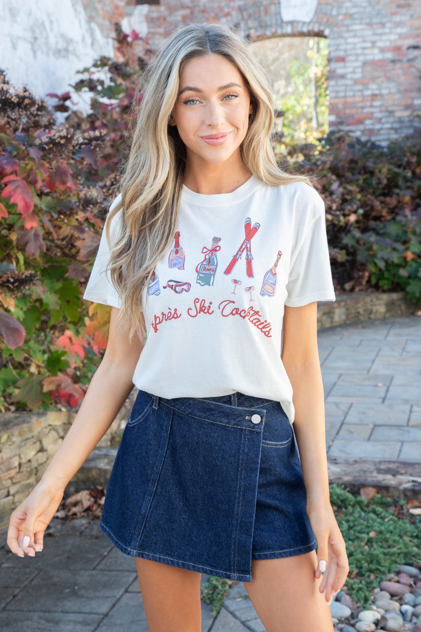  Apres Ski Cocktails Boyfriend Tee, Sea Salt | Z Supply