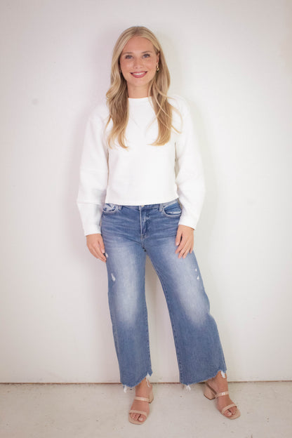  Lucina Ottoman Knit High Low Top, Calla Lilly | RD Style