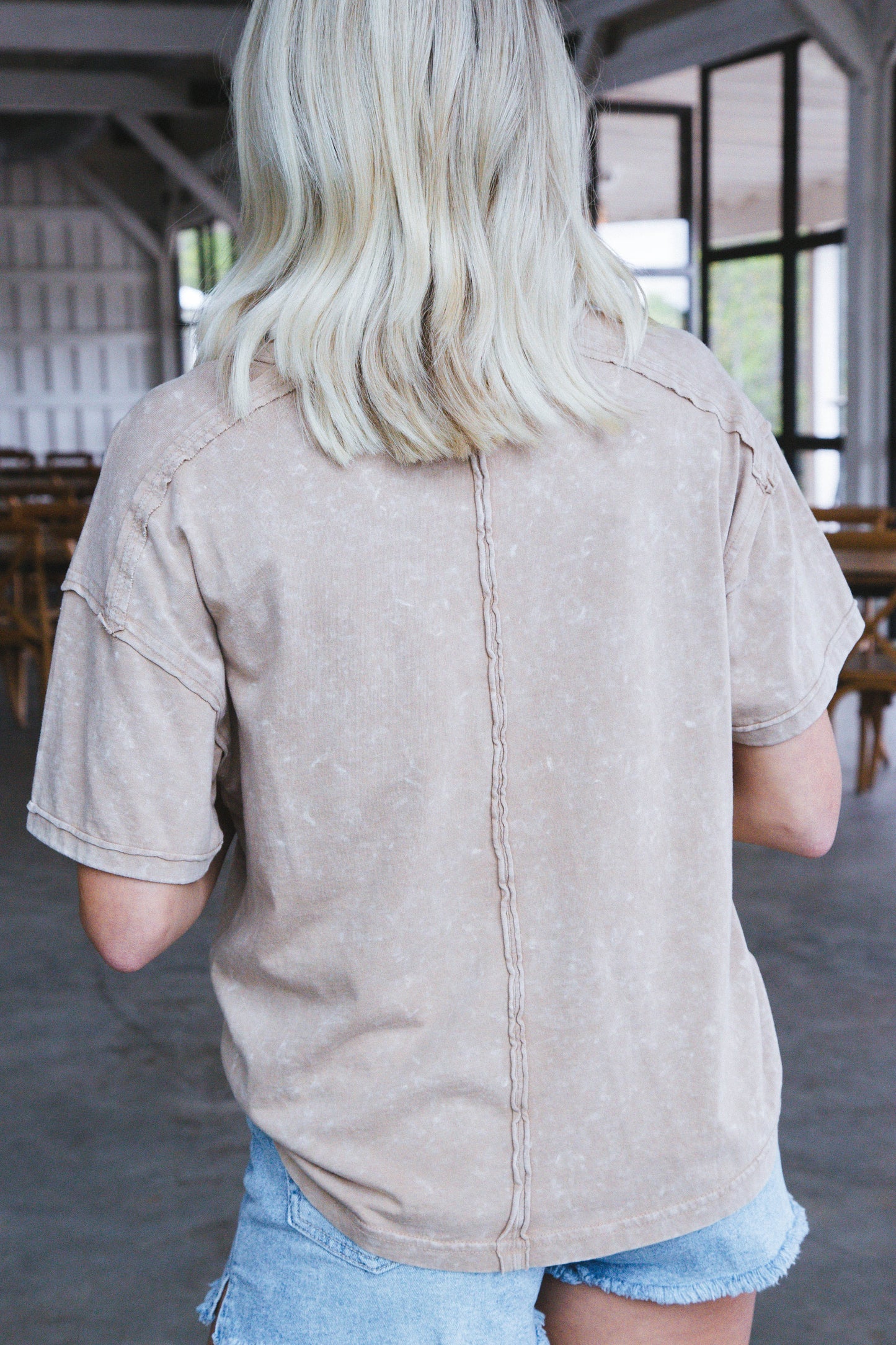  Ontario Oversized Tee, Taupe