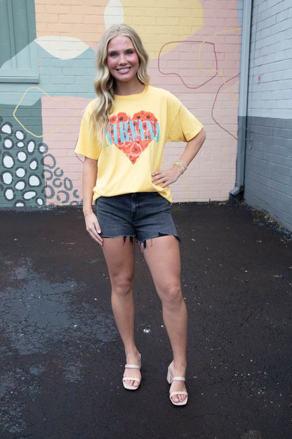  Nirvana Heart Shaped Box Merch Tee, Dusty Gold | Daydreamer
