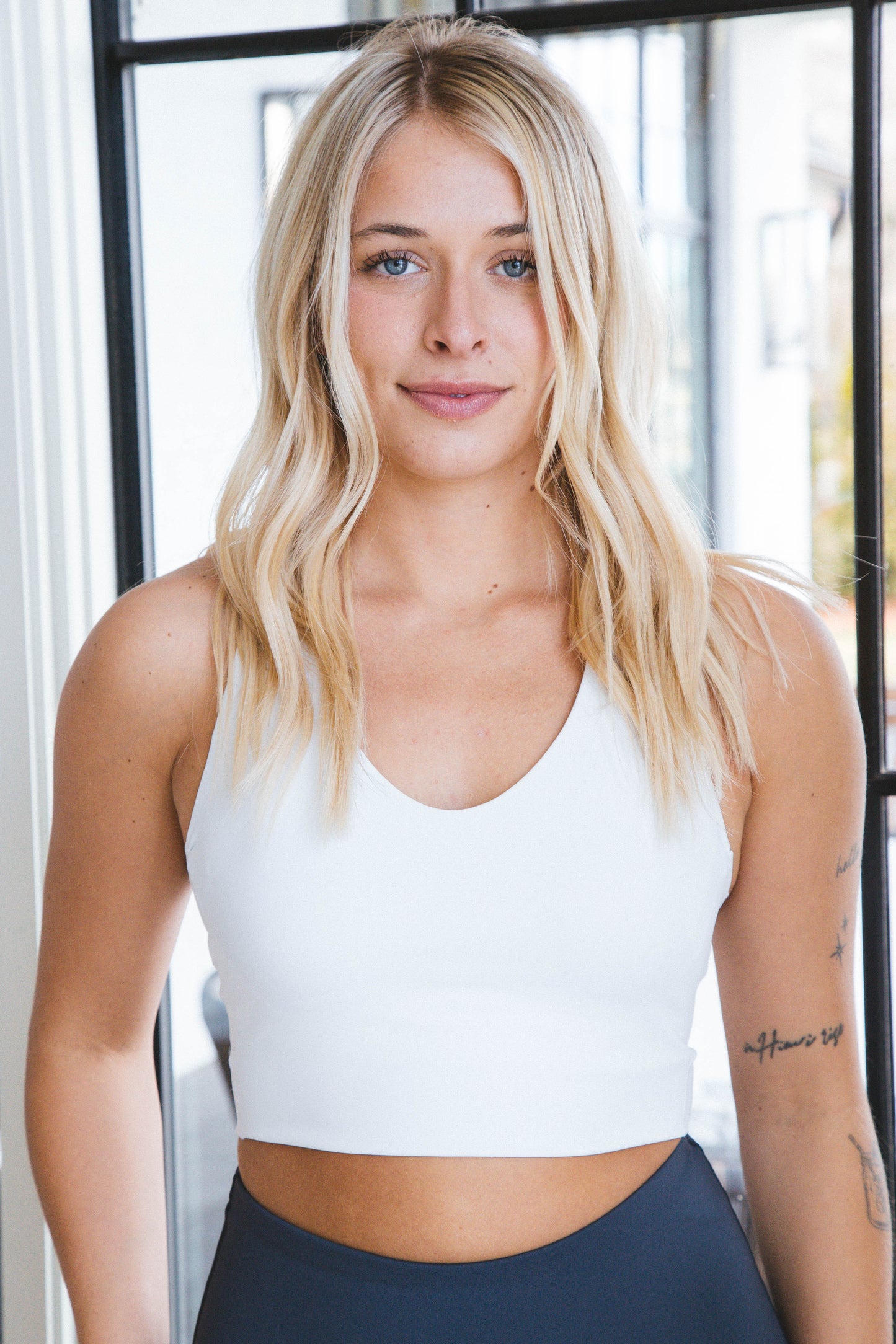  Longline Sports Bra, White | SPANX