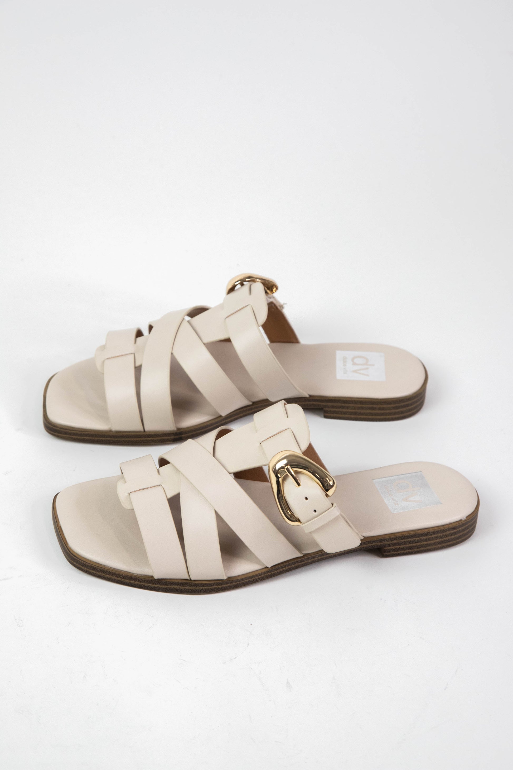  Medina Strappy Slide On Sandal, Ivory | DV By Dolce Vita