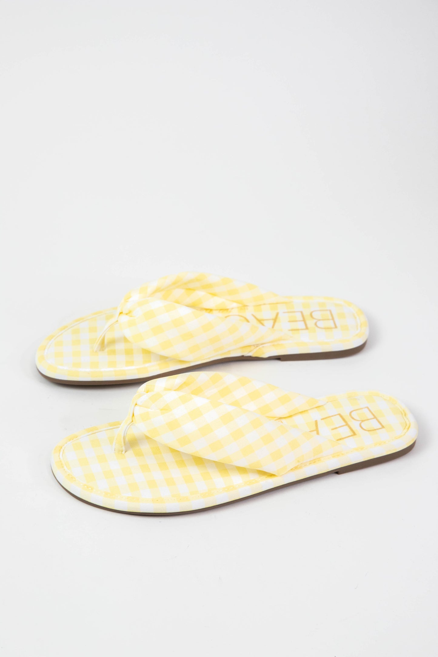  Gidget Thong Sandal, Yellow Gingham | Beach By Matisse