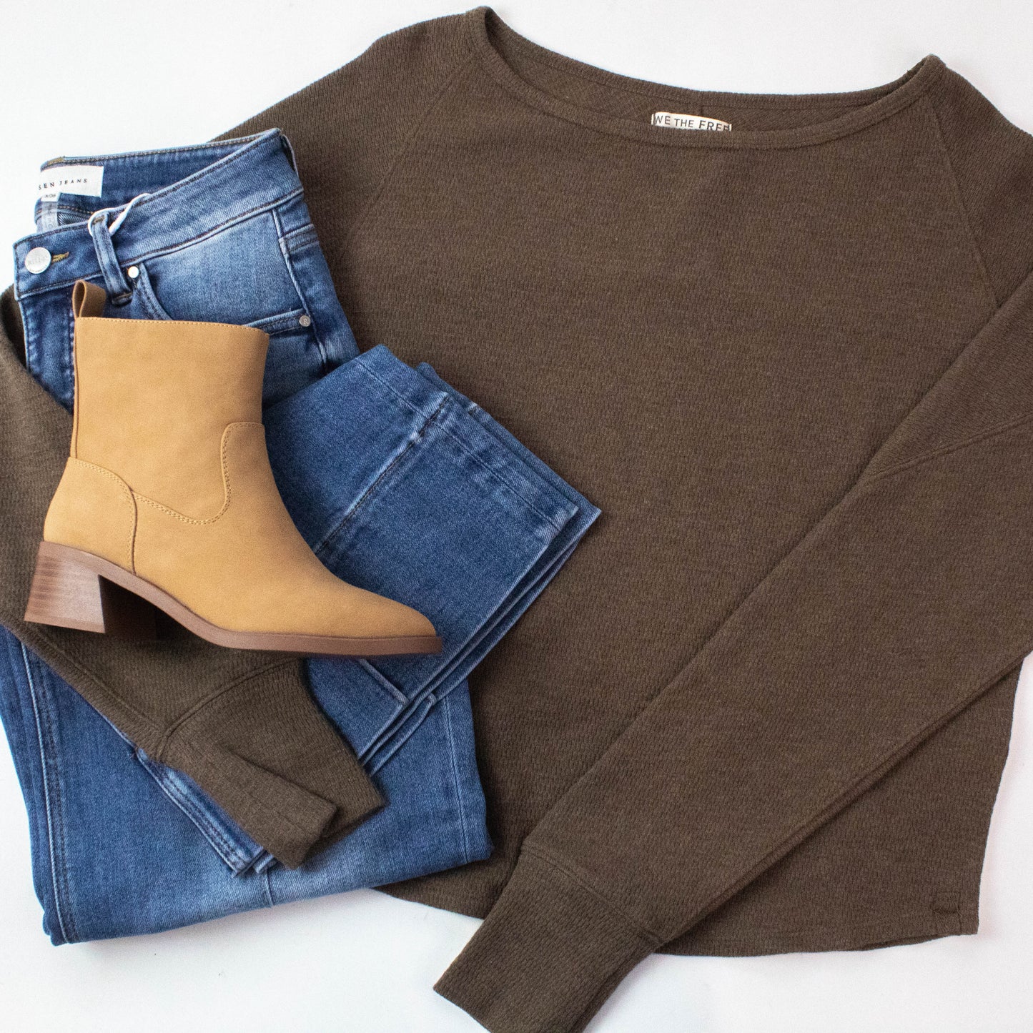  Jess Boat Neck Top, Coco Brown Heather | Free People