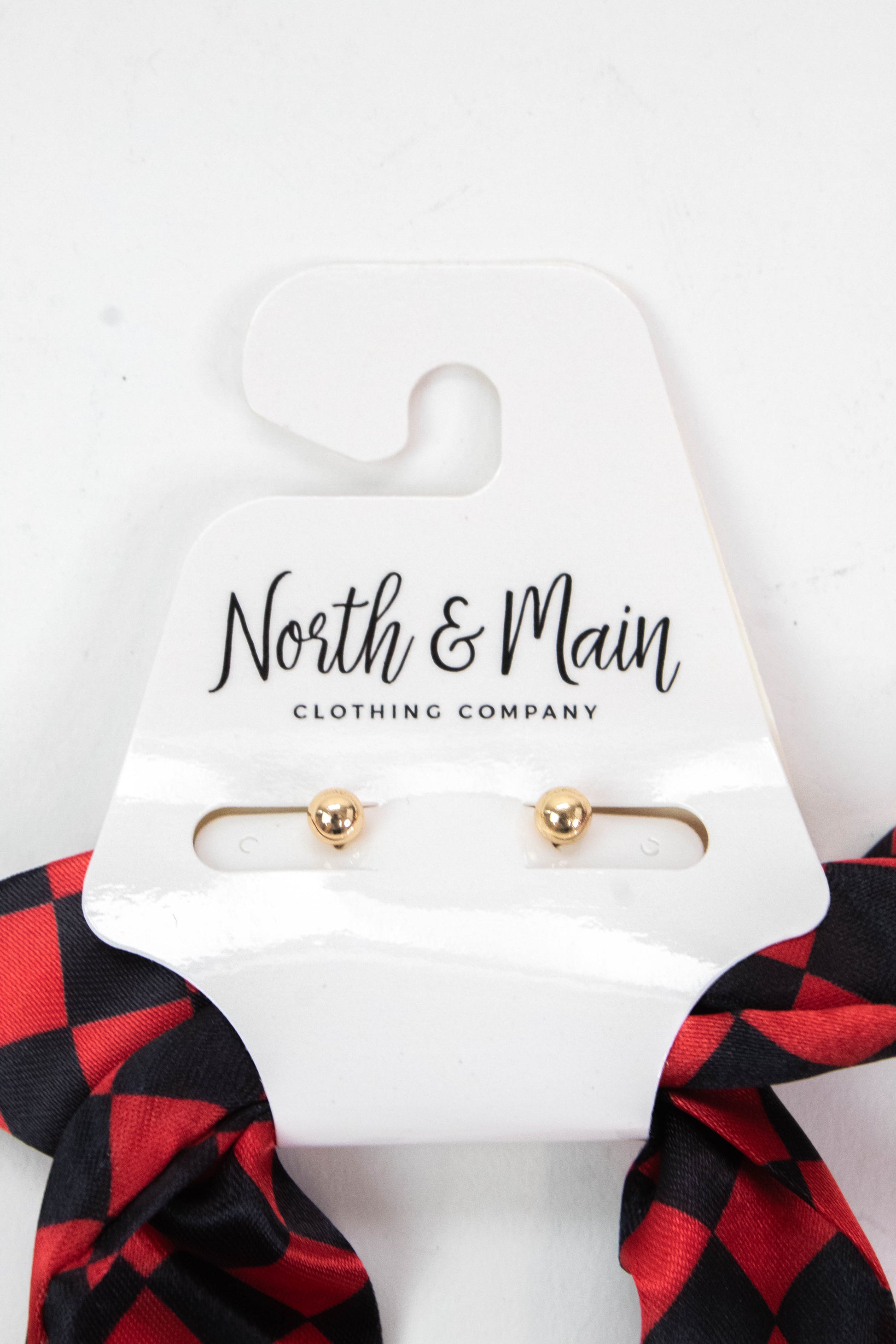  Georgia Gameday Scarf Necklace, Red/Black