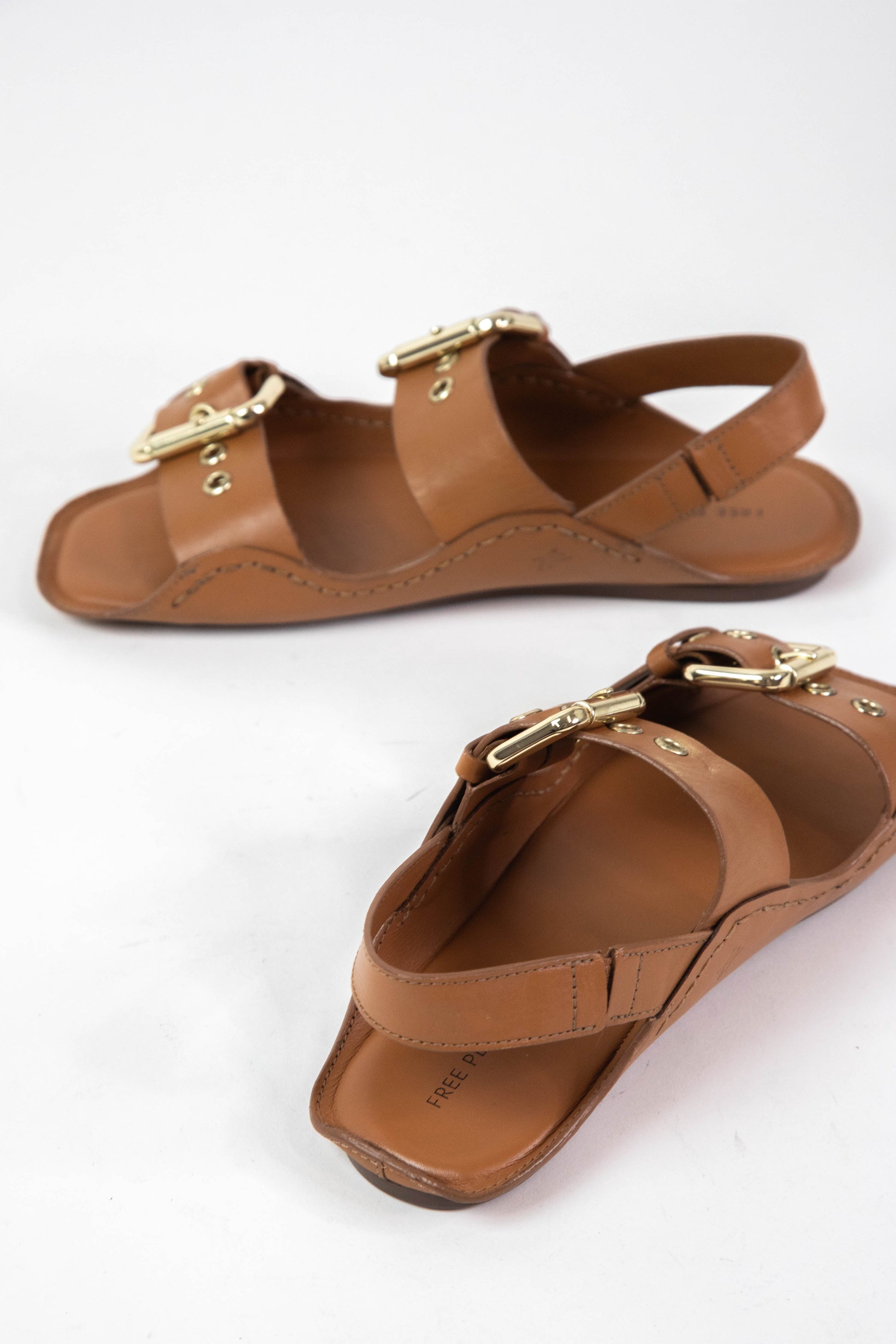  Blossom Buckle Sandal, Luggage Leather | Free People