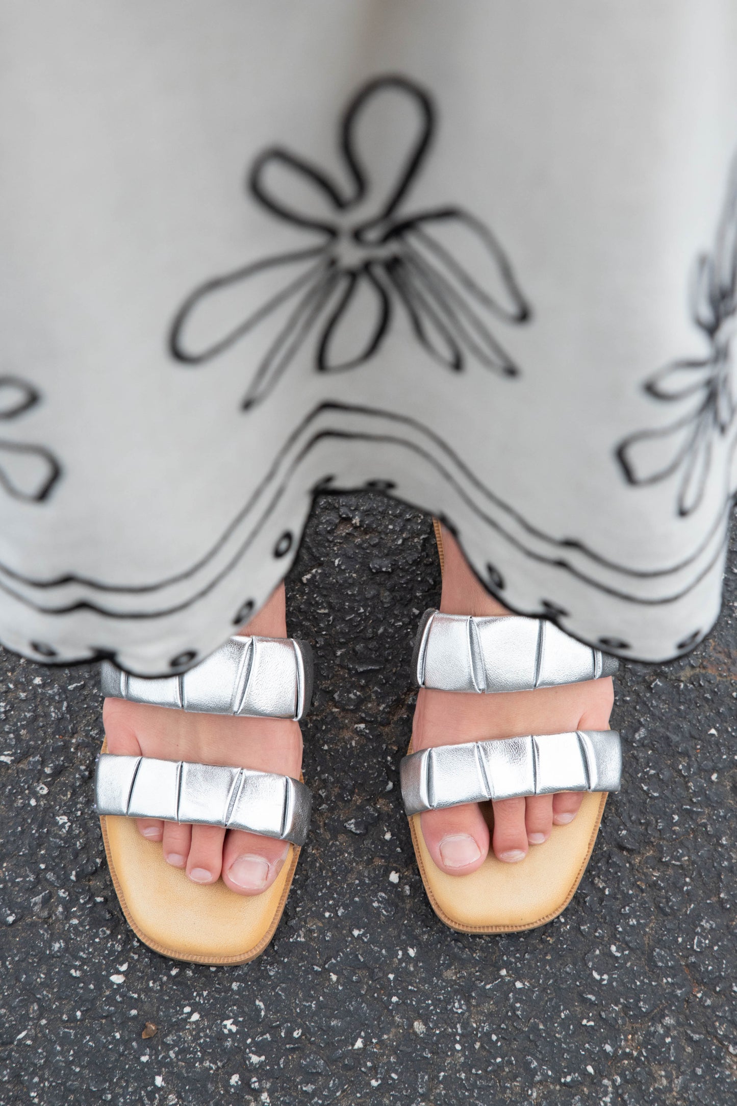  Zuri Double Strap Sandal, Silver | Beach By Matisse
