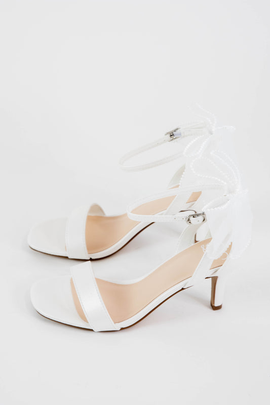  Dericia Bow Detail Heel, White