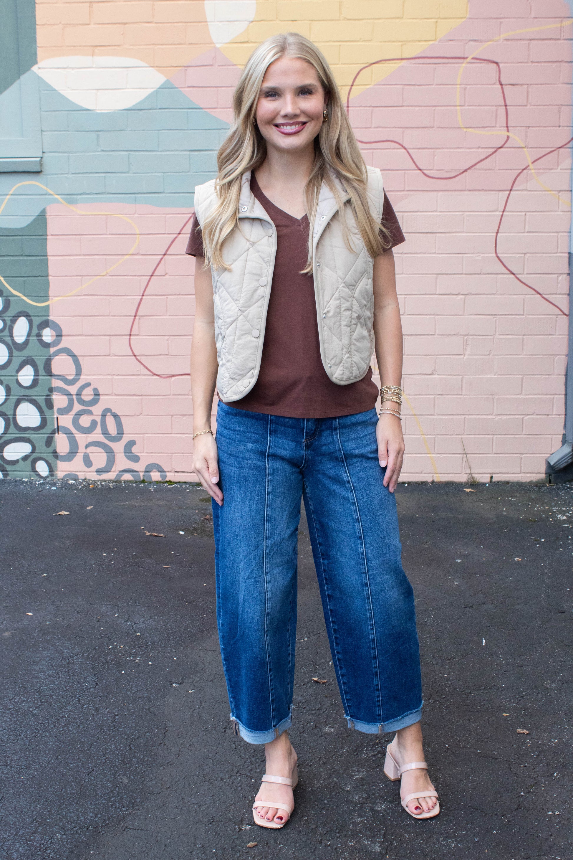  Maren High Rise Barrel Cuffed Jeans, Dark