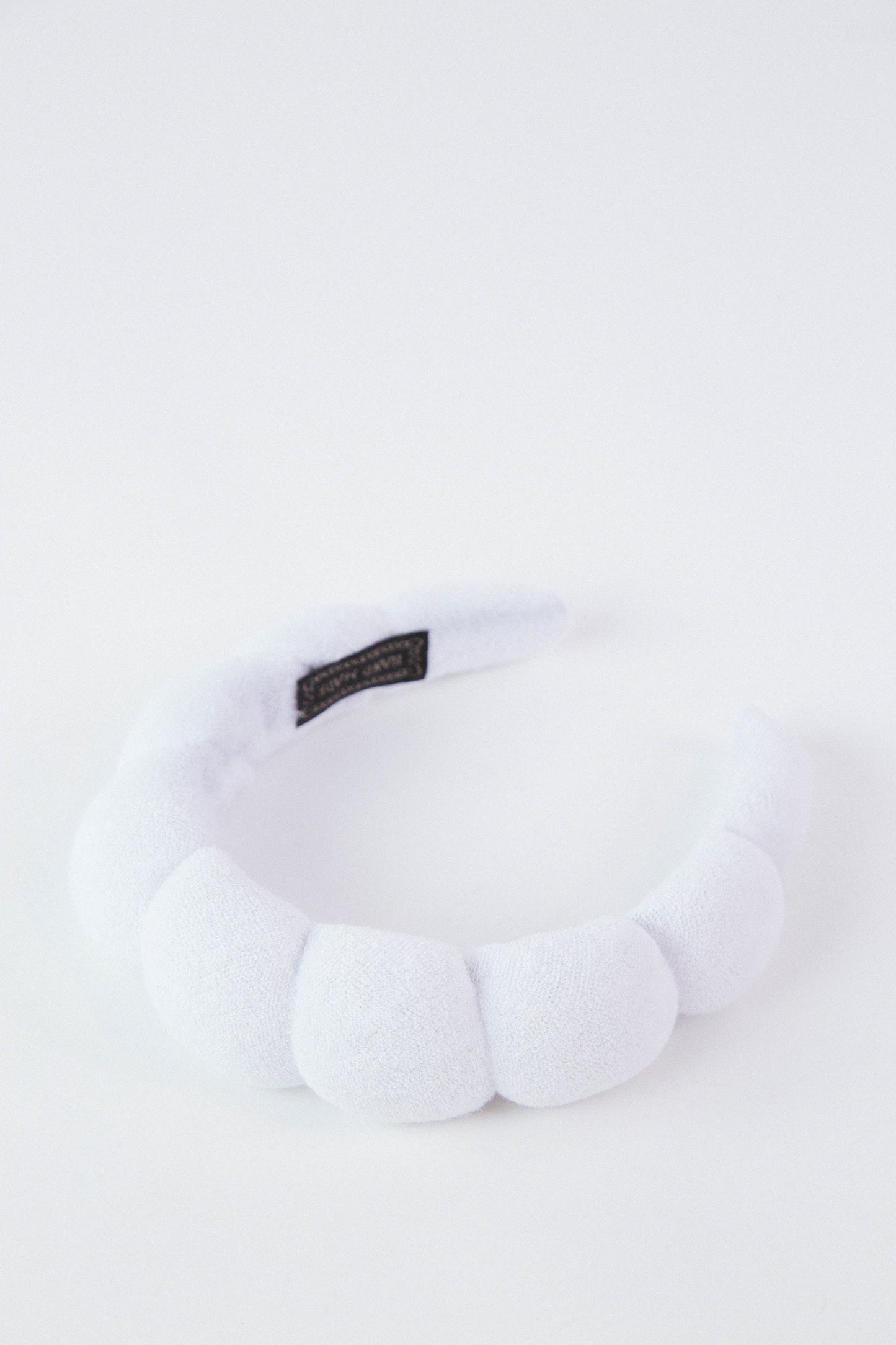  Spa Towel Scalloped Headband, White