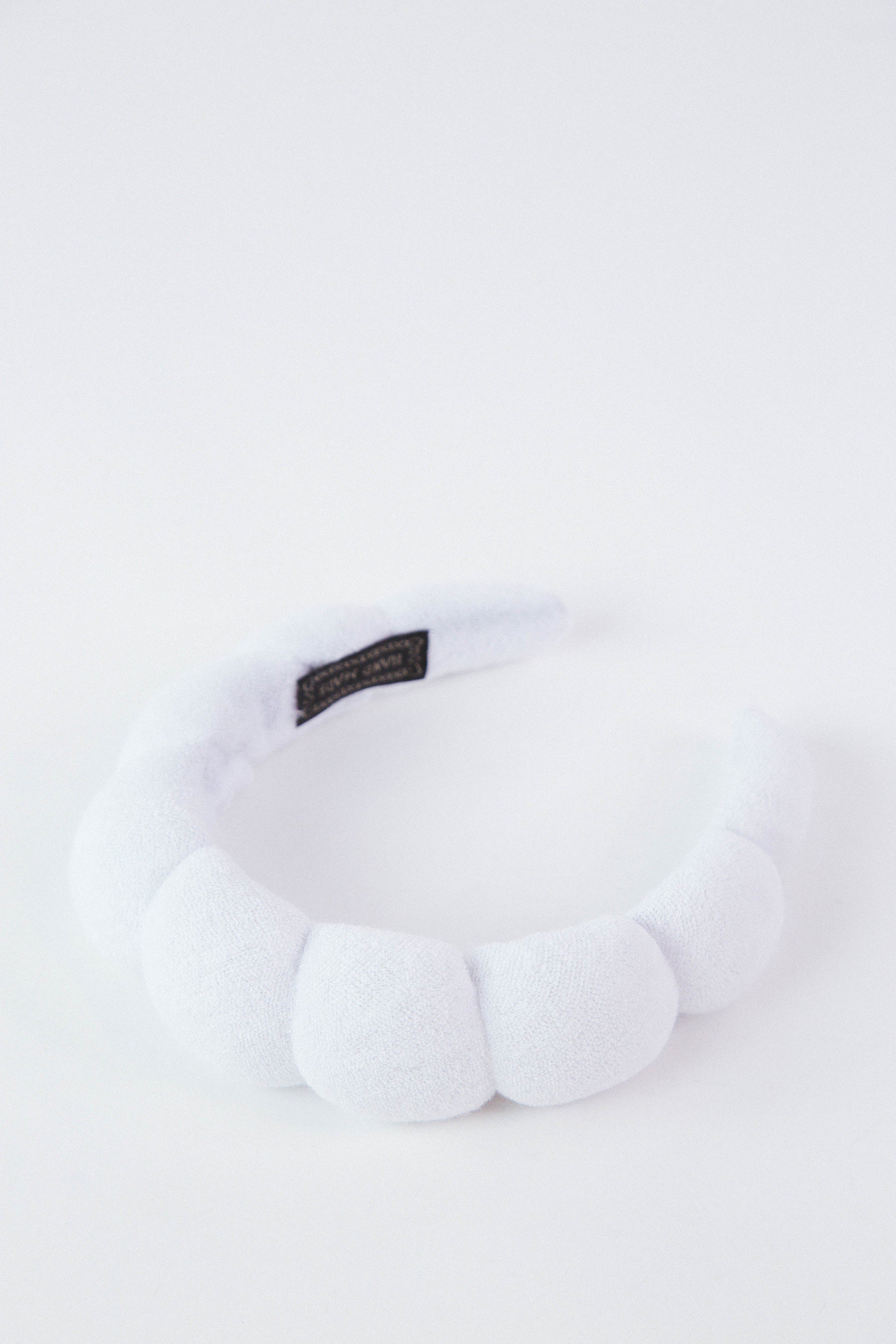  Spa Towel Scalloped Headband, White