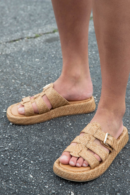  Ciao Raffia Fisherman Sandal, Cognac | Beach By Matisse