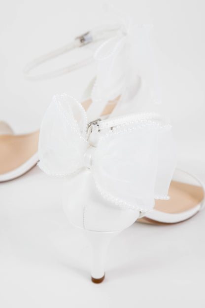  Dericia Bow Detail Heel, White