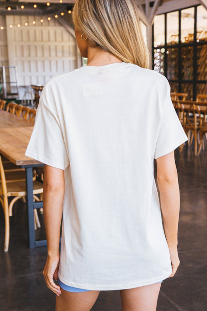  St Tropez Oversized Graphic Tee, Ivory