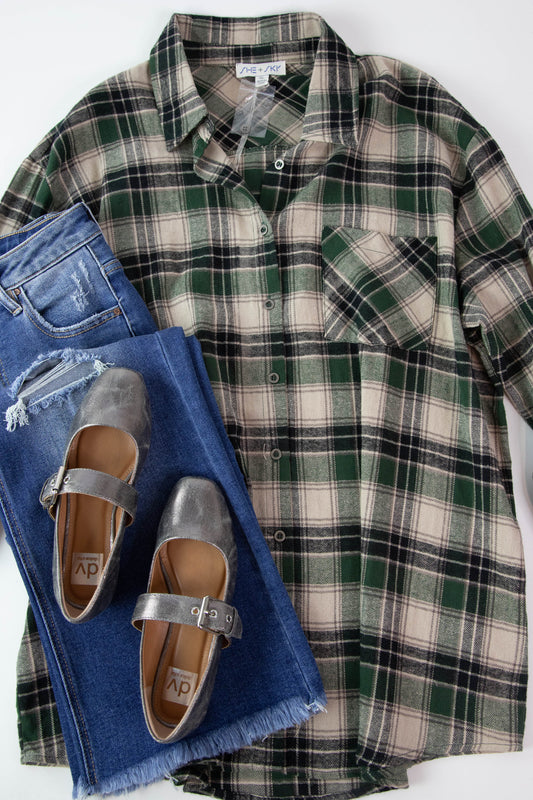  Karsyn Plaid Shirt, Green