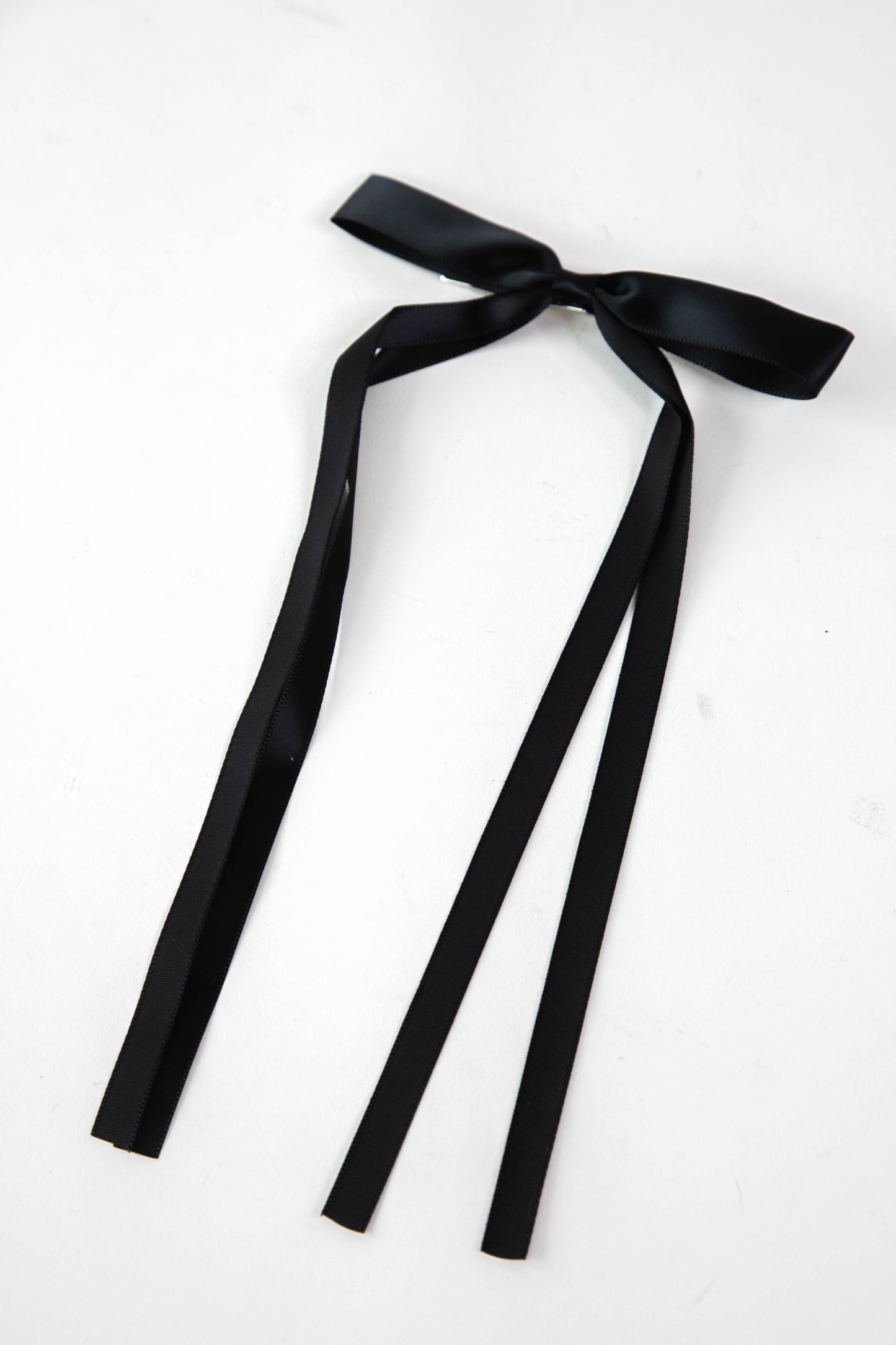  Vivi Long Bow Hair Clip, Black