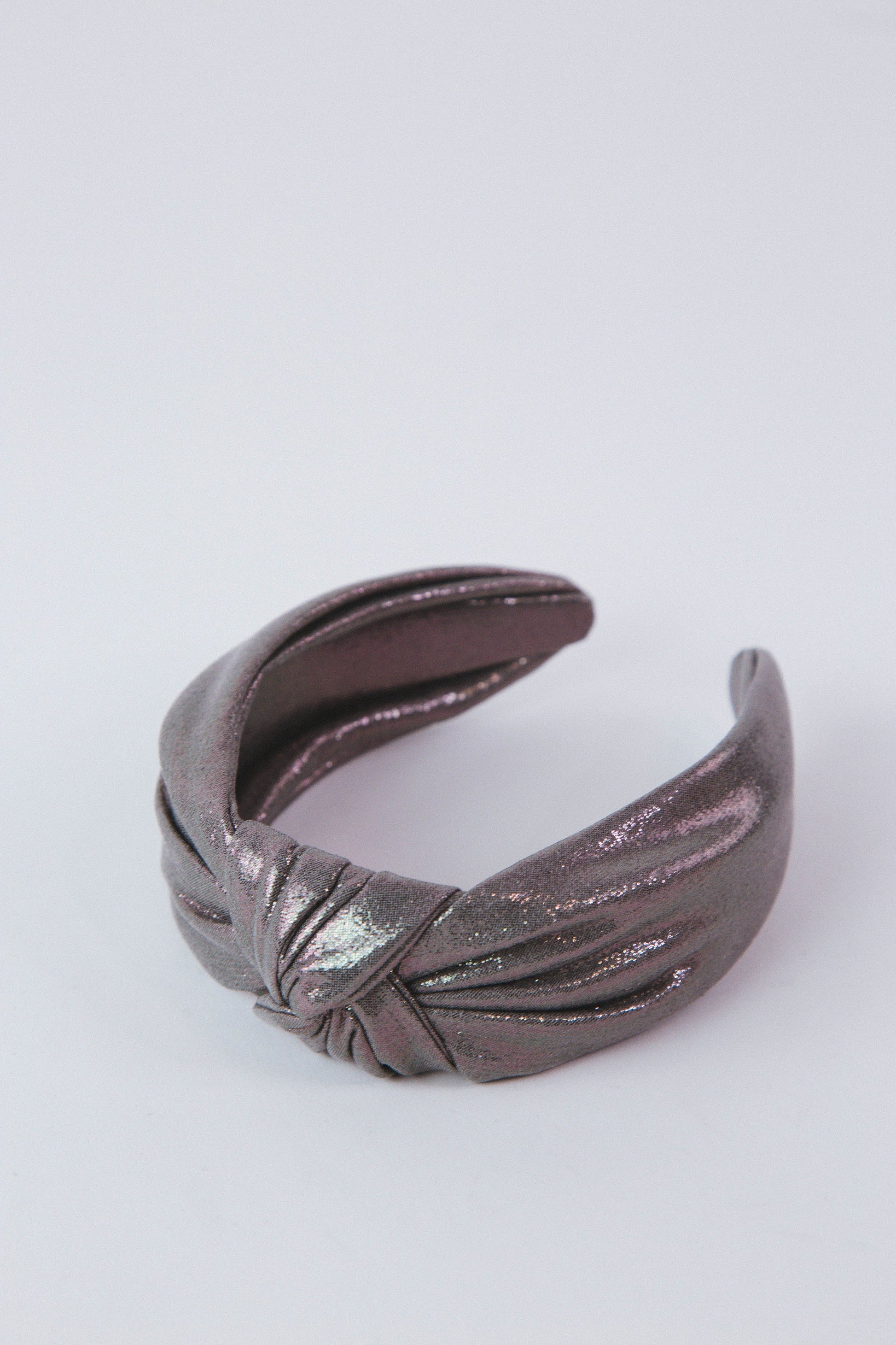  Shimmer Knotted Headband, Silver