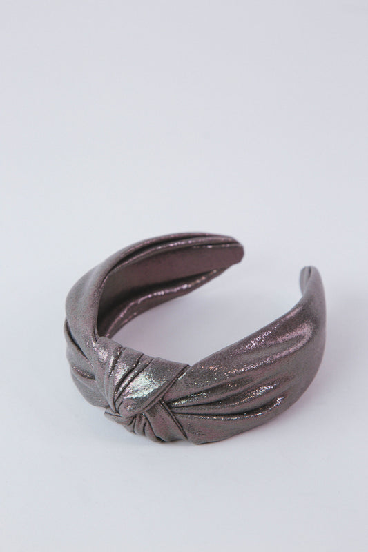  Shimmer Knotted Headband, Silver