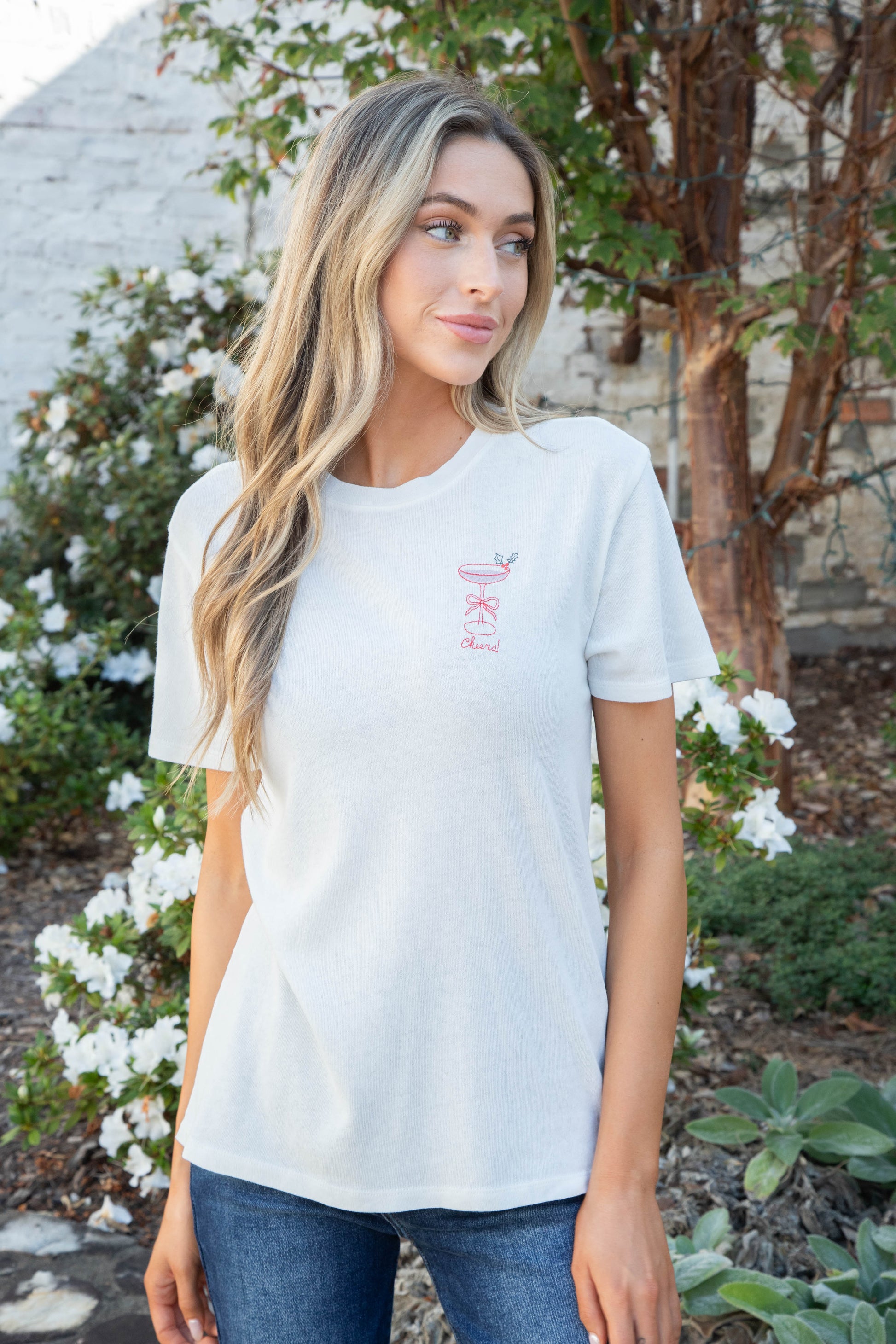  Cheers Cocktail Pacific Tee, Sea Salt | Z Supply