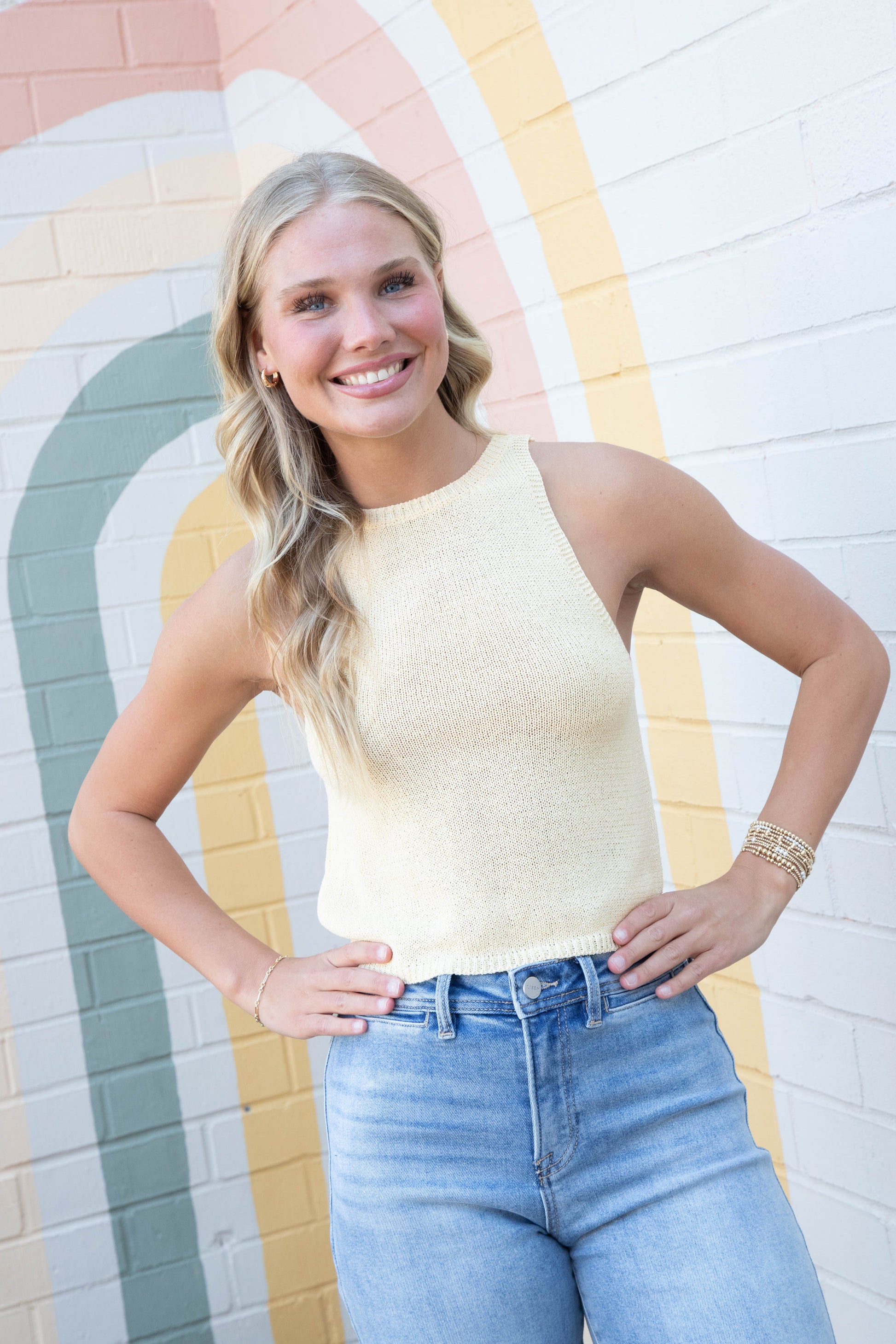  Sterling Sweater Tank, Lemon | Sadie & Sage