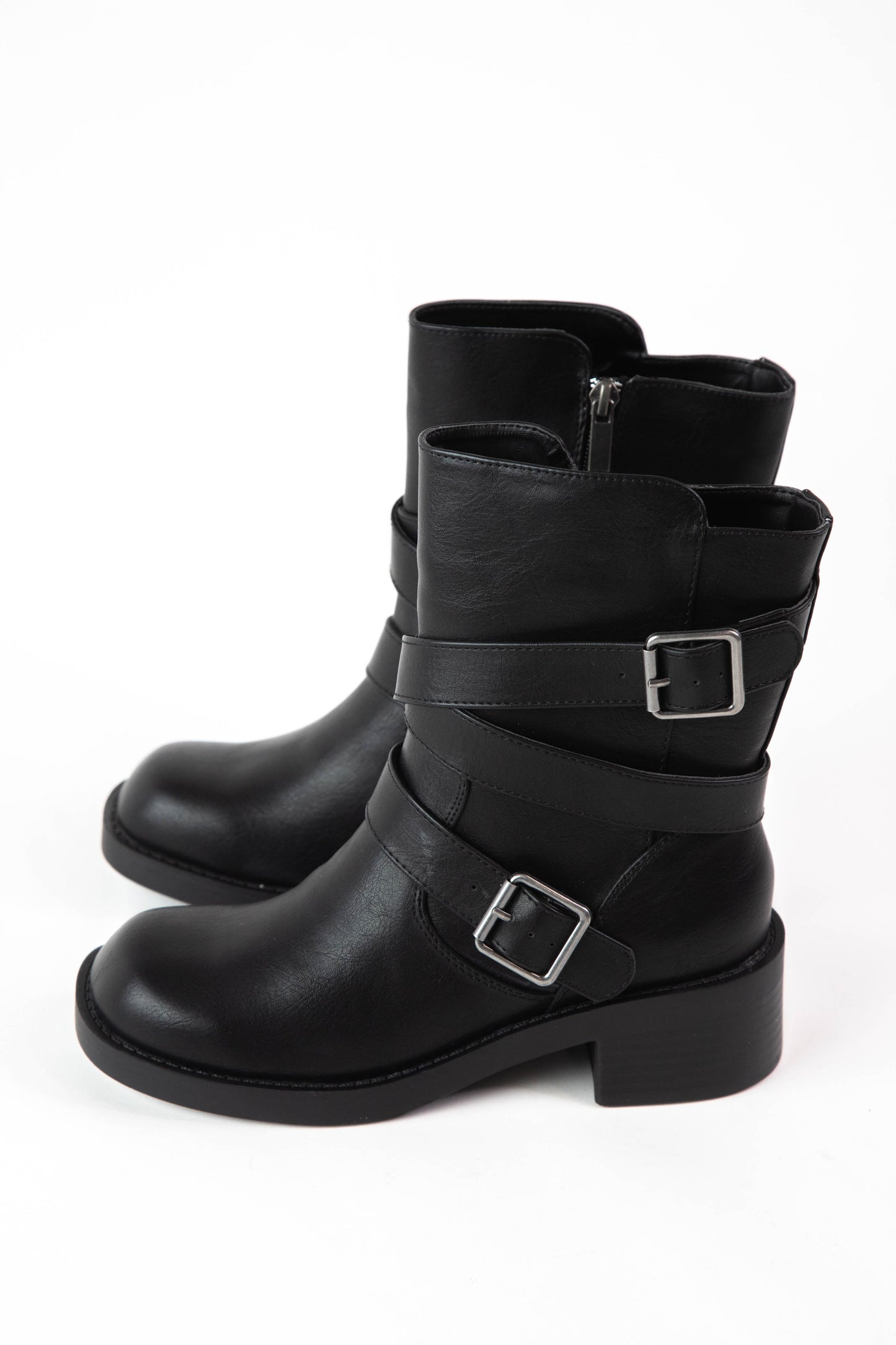  Tacoma Buckle Strap Engineer Boot, Black