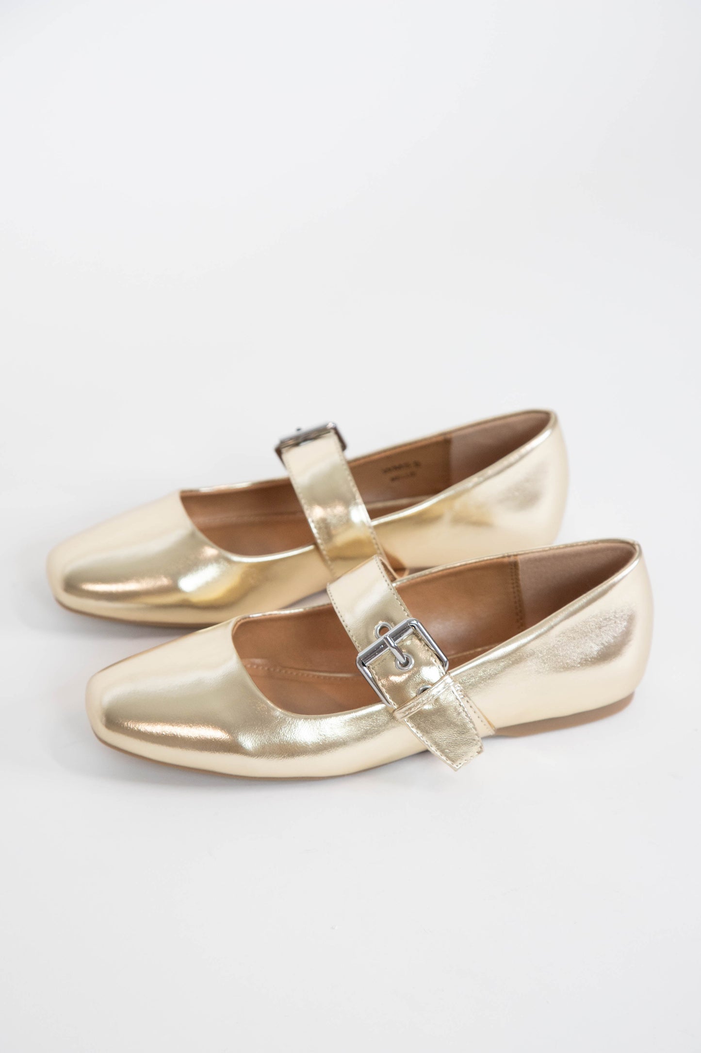 Mellie Buckle Mary Jane Flat, Gold | DV By Dolce Vita