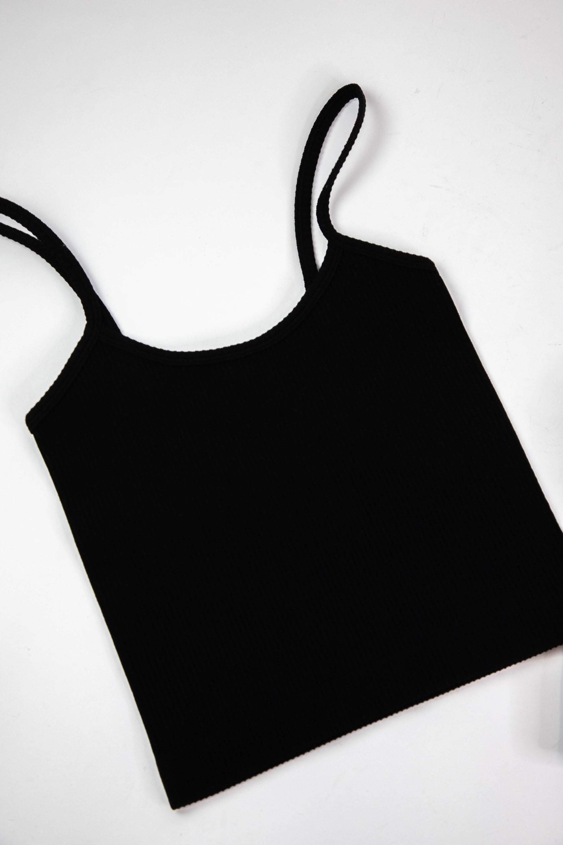  Adelaide Ribbed Crop Cami, Black