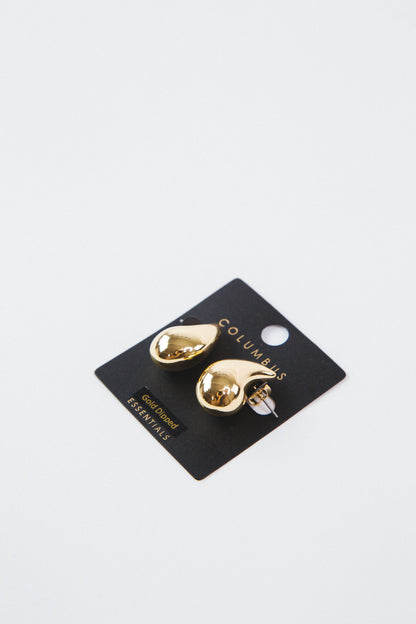  Leona Puffy Teardrop Earrings, Gold
