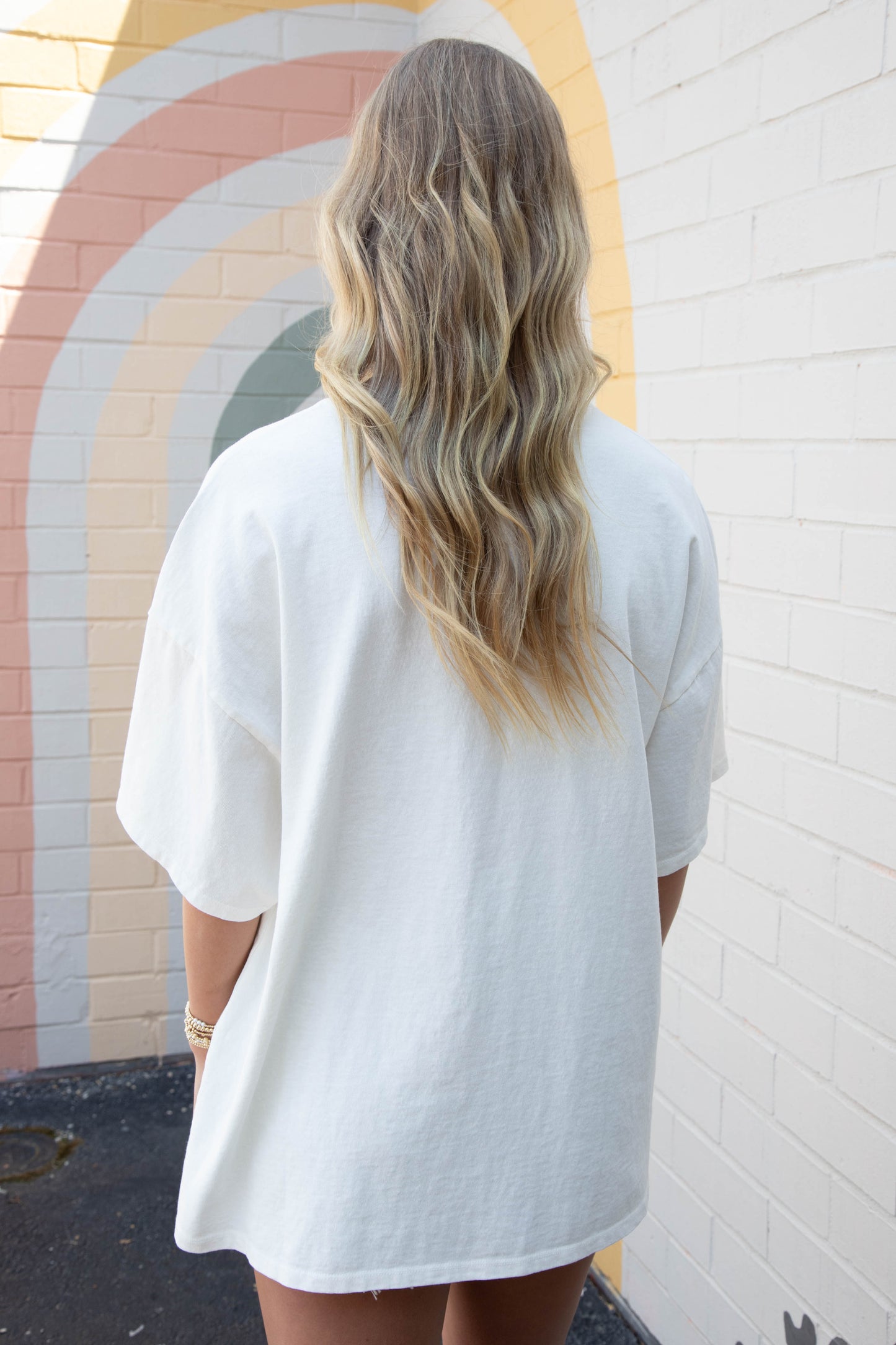  Jayla Oversized Knit Tee, Off White