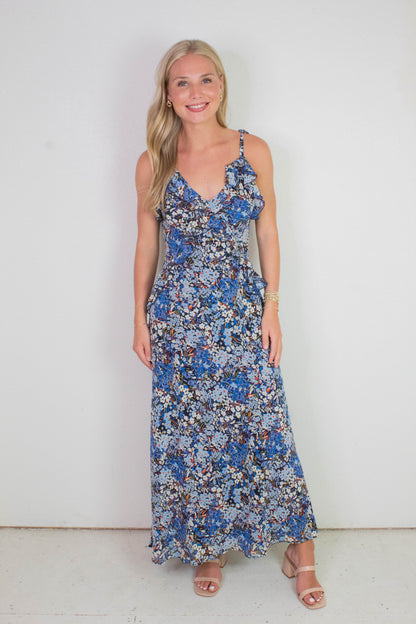  Adalina Floral Maxi Dress, Bristol Blue | Steve Madden