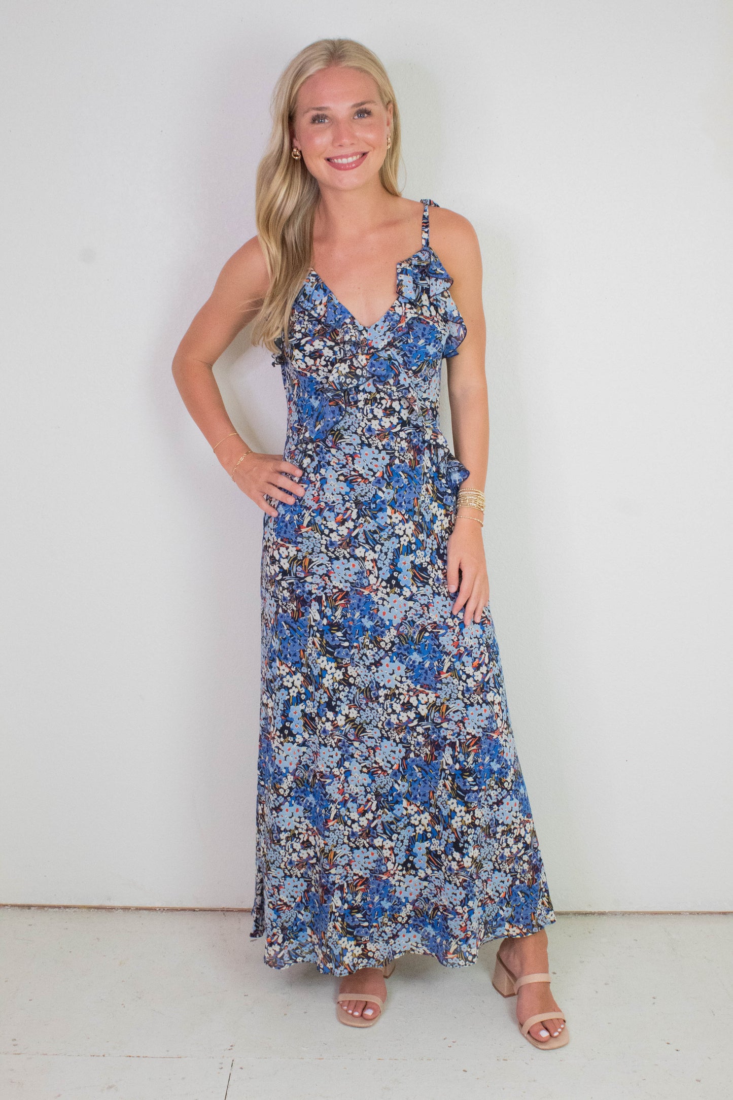  Adalina Floral Maxi Dress, Bristol Blue | Steve Madden