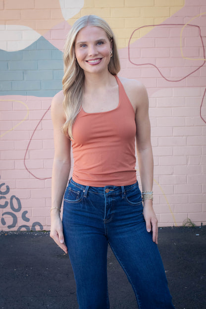  Clean Lines Racerback Tank, Cinnamon Stick | Free People