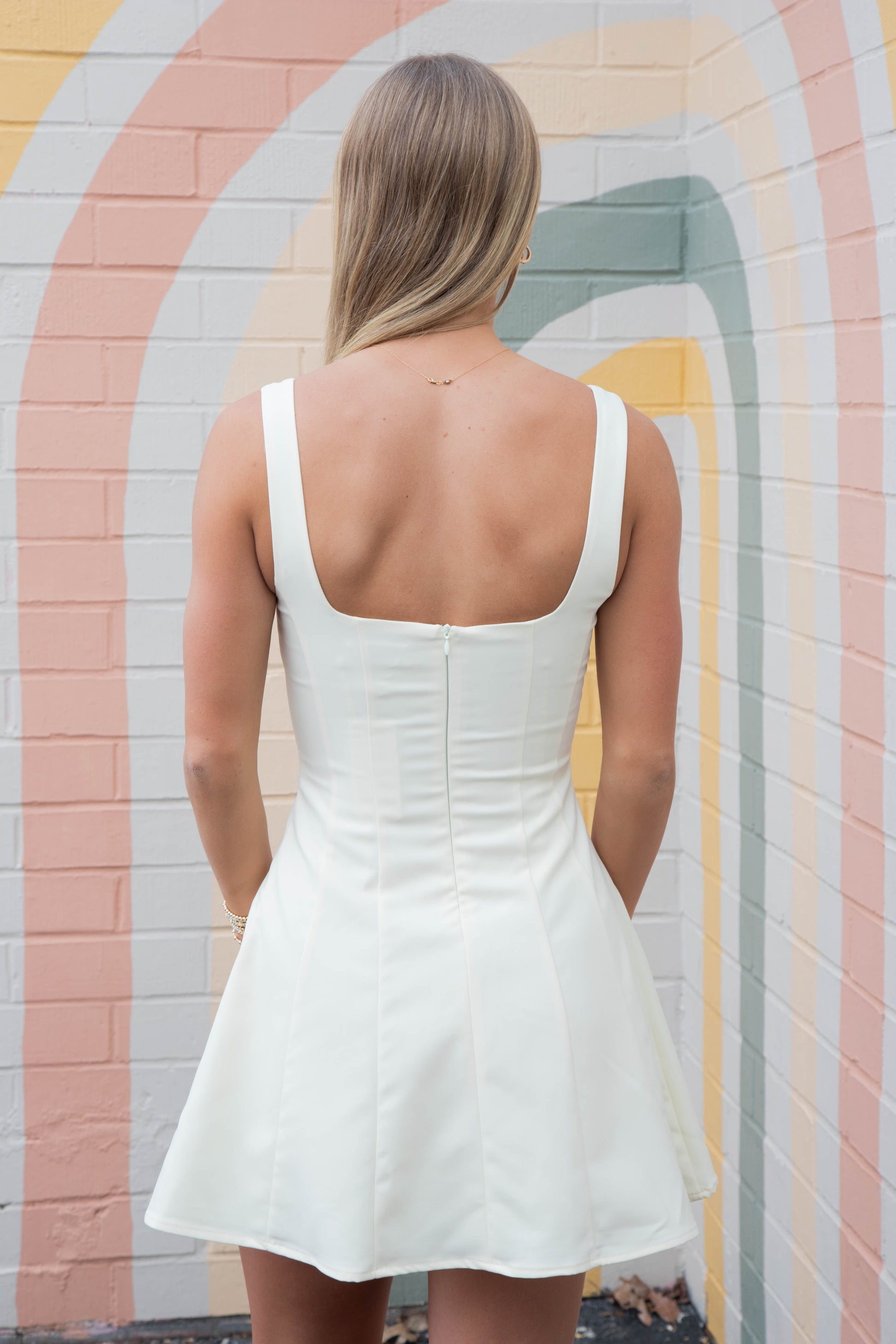  Season's Bloom Paneled Flare Dress, Butter | Sadie & Sage