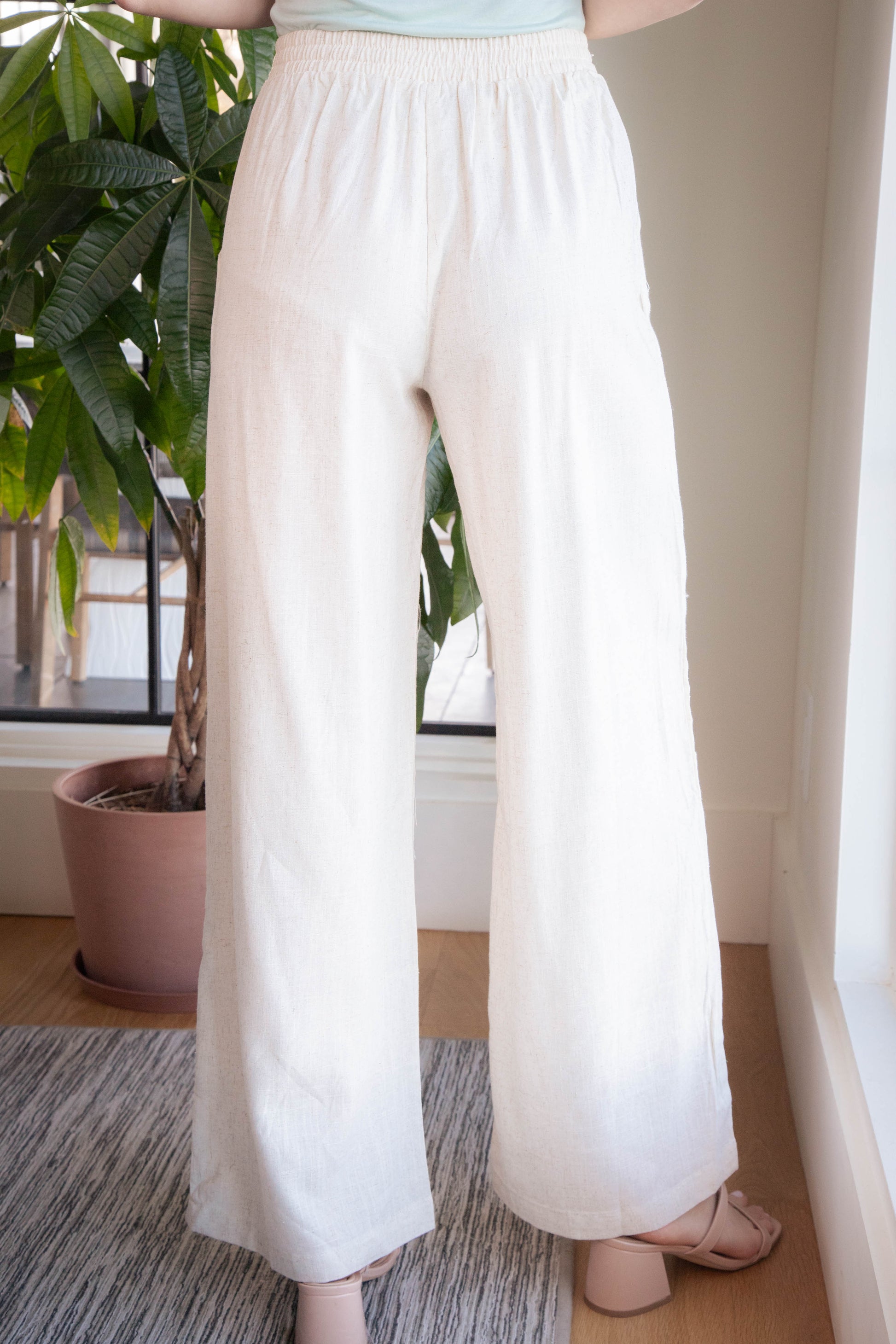  Myra Linen Blend Pants, Oatmeal