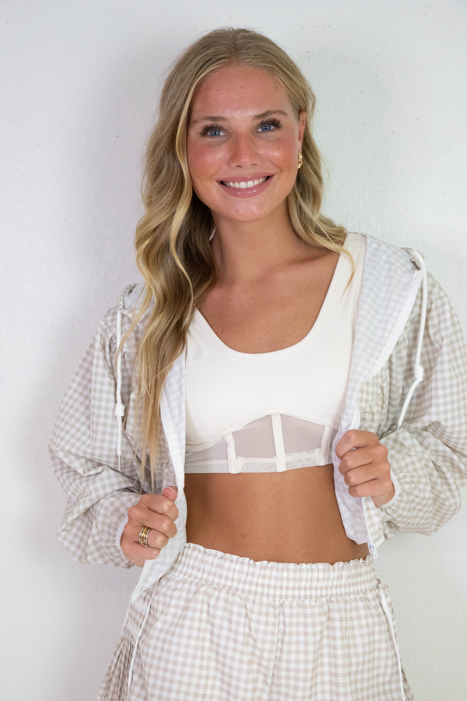  Callie Bustier Active Top, Off White