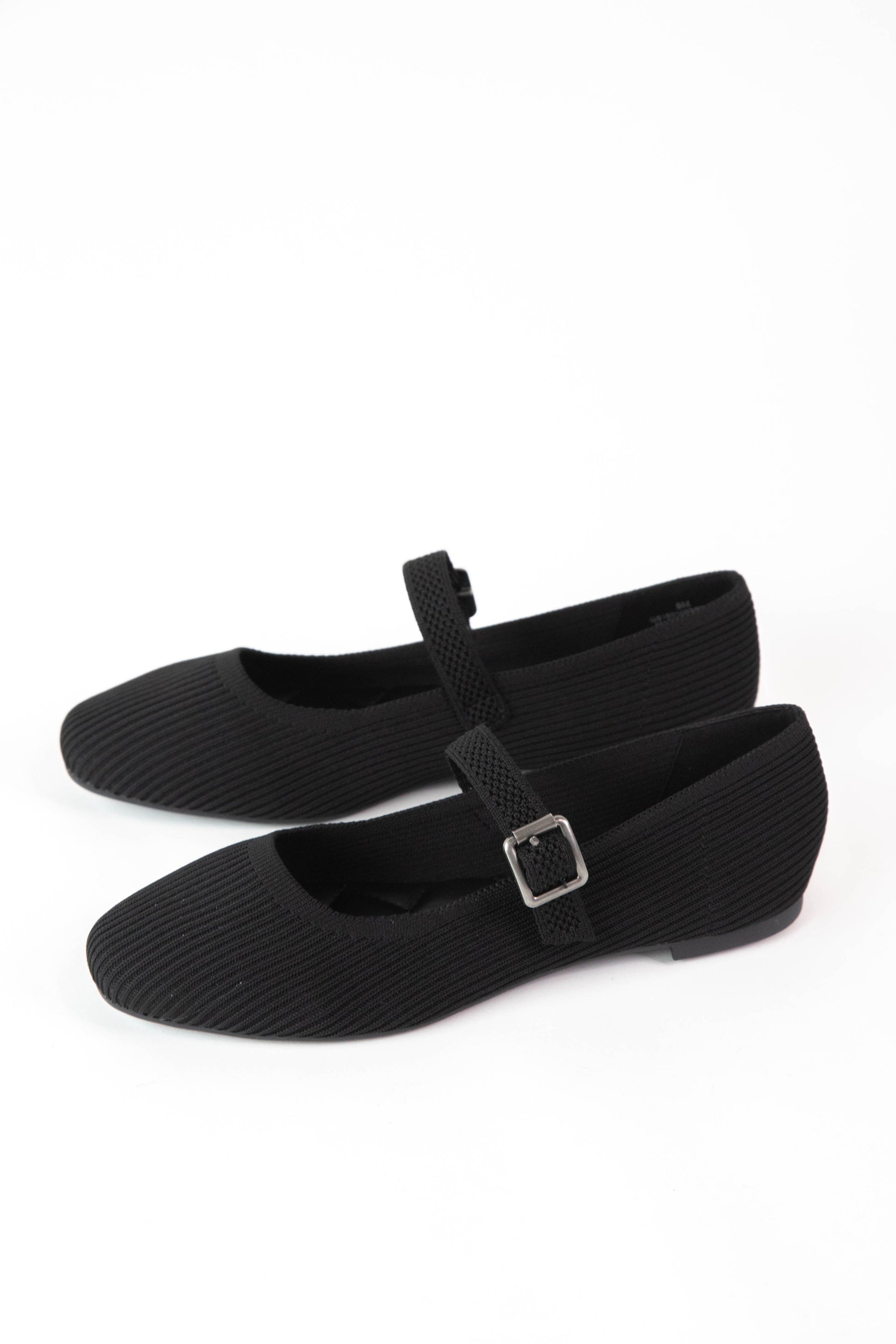  Brita Mary Jane Ballet Flat, Black Knit