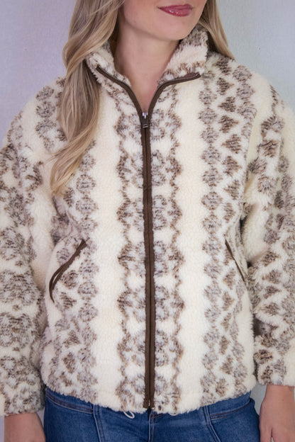  Whistler Sherpa Zip Front Jacket, Brown | RD Style