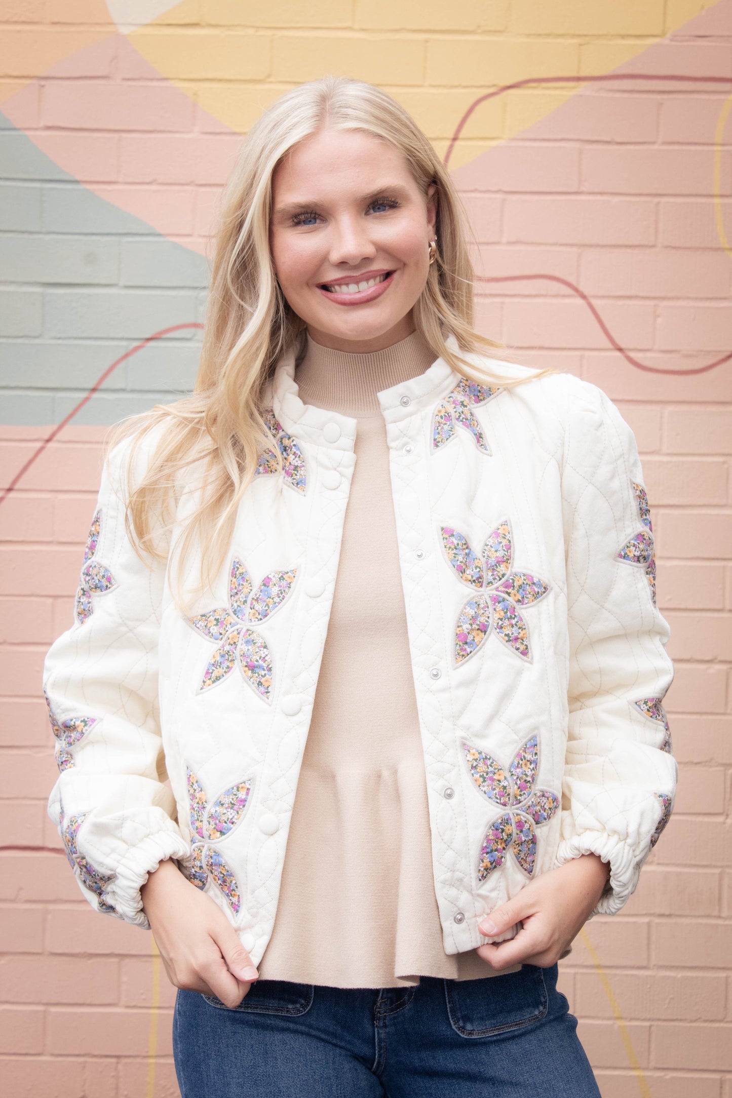  Emmaline Peplum Sweater Tank, Latte