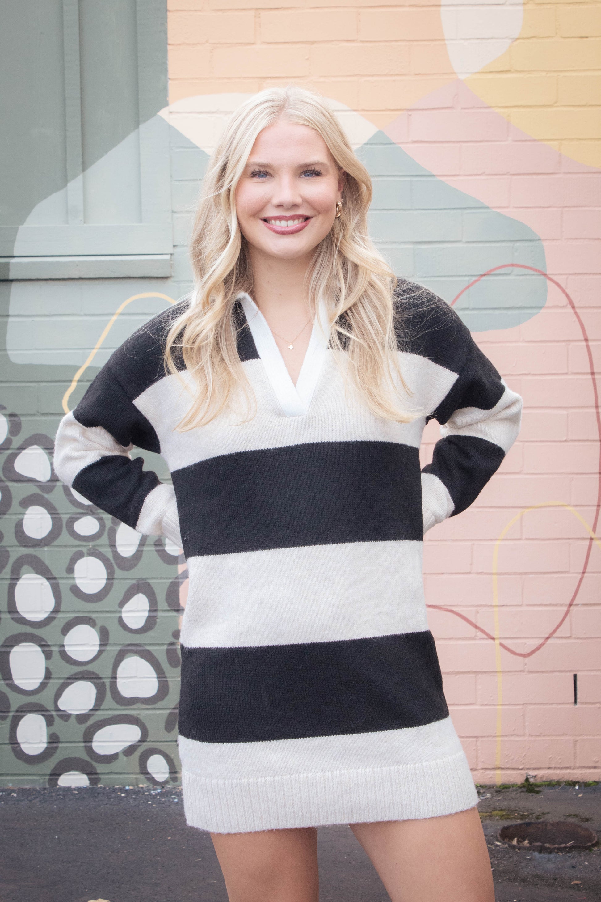  Polo Striped Dress, Heather Pearl | Sanctuary