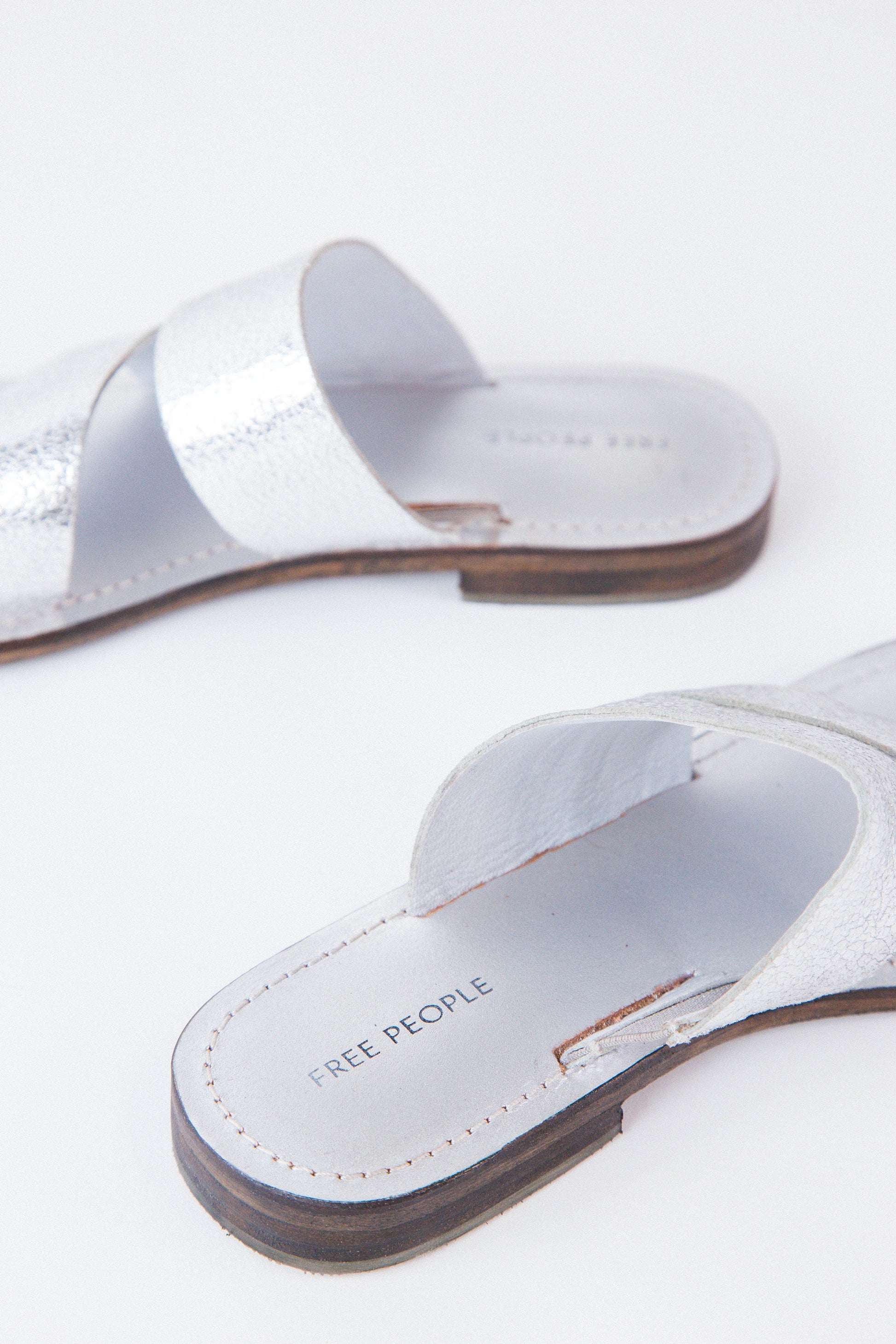  Abilene Toe Loop Sandals, Silver | Free People